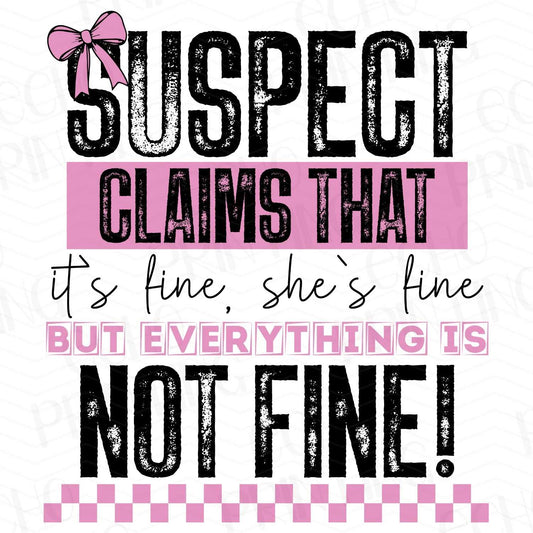 FSS 114 - SUSPECT CLAIMS THAT IT'S FINE PINK