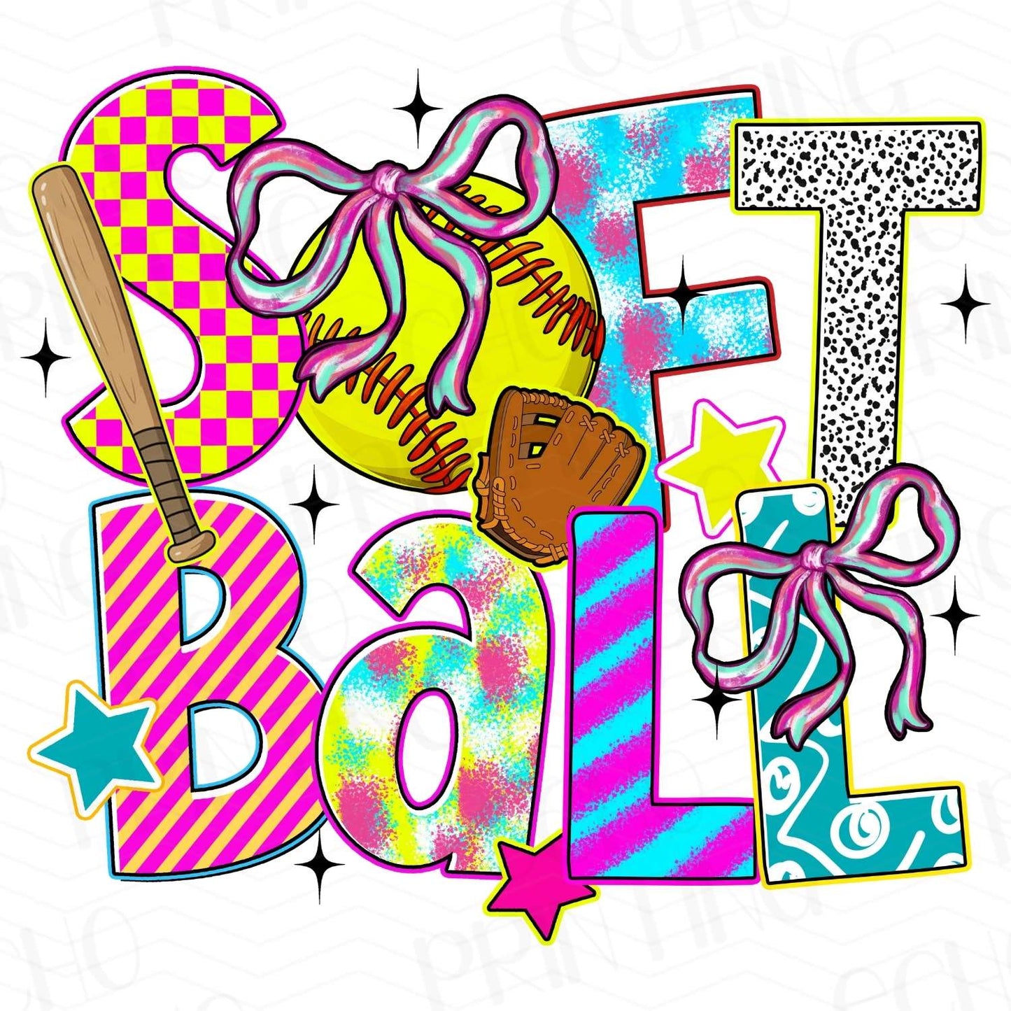 BSB 115 – SOFTBALL COLOR POP BOWS