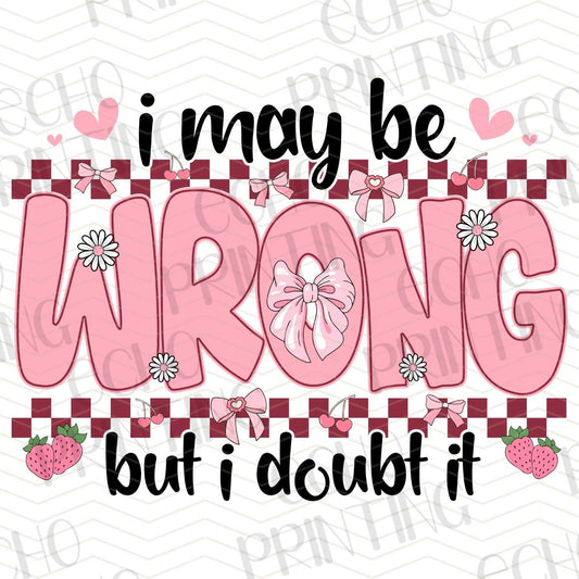 FSS 170 - I MAY BE WRONG BUT I DOUBT IT