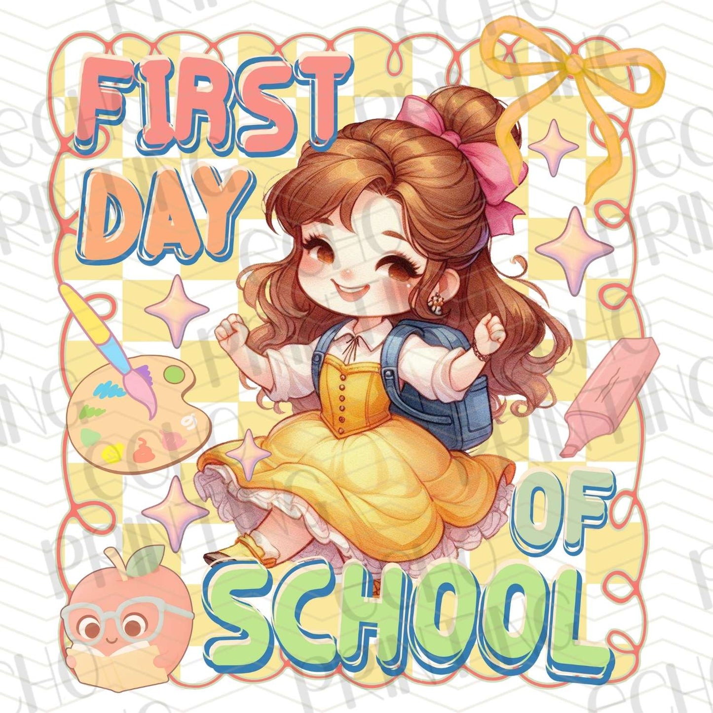 BTSG 174 - YELLOW DRESS PRINCESS FIRST DAY OF SCHOOL