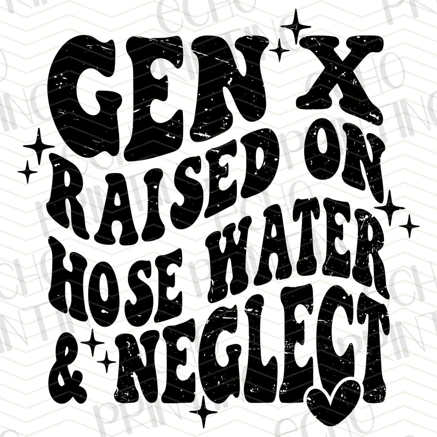 FSS 18 - GEN X RAISED ON HOSE WATER & NEGLECT BLACK