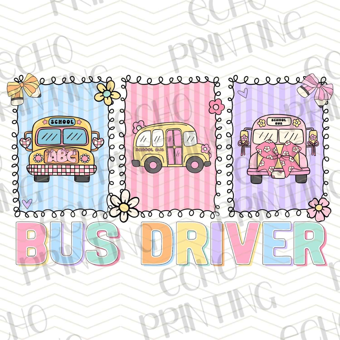 BSDR 1 – CUTE RETRO SCHOOL BUS DRIVER