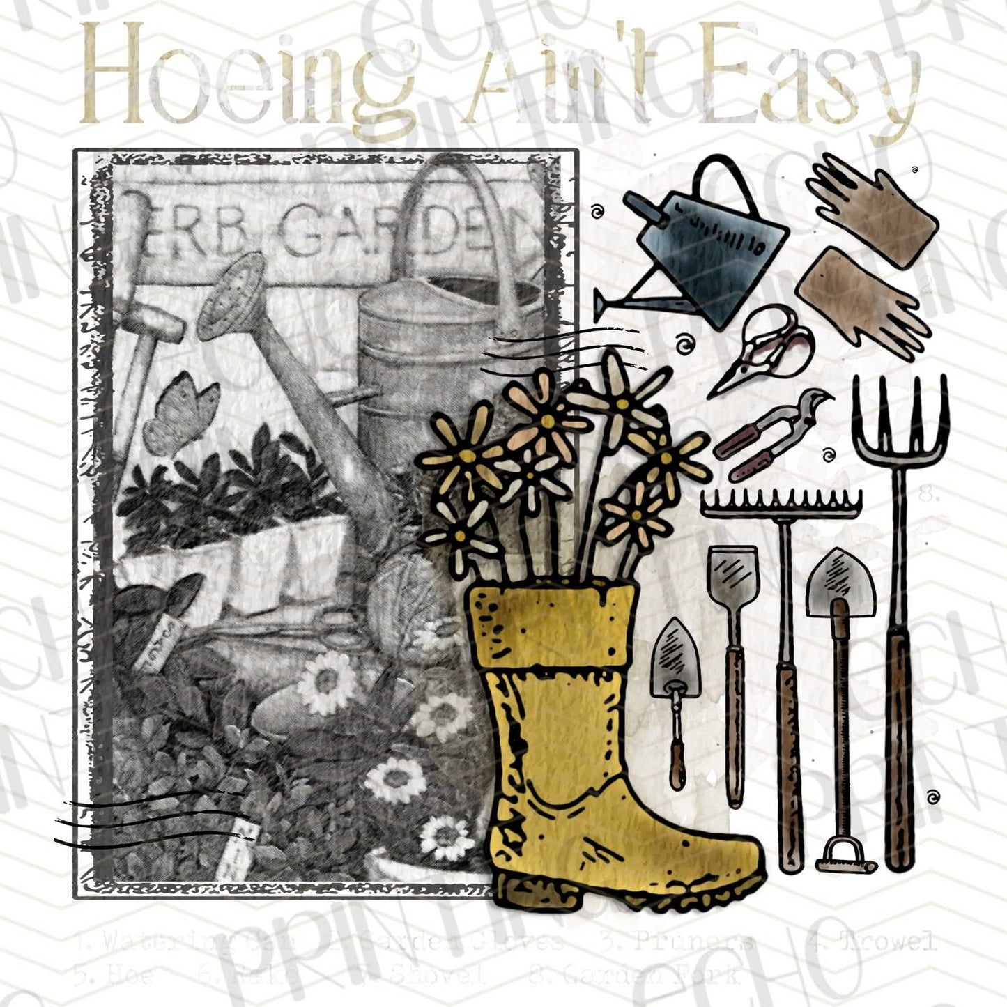 FSS 20 - HOEING AIN'T EASY BEIGE