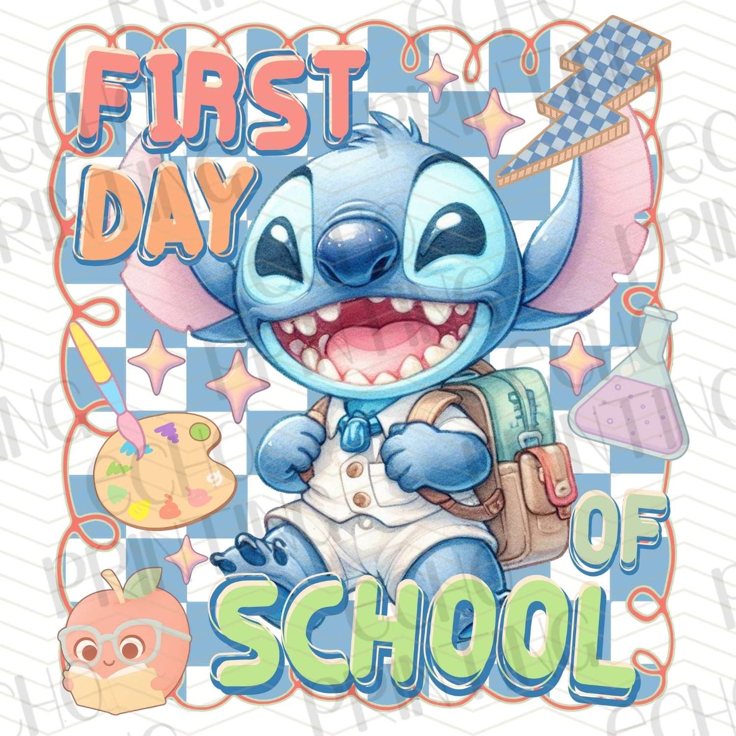 BTS 225 - BLUE ALIEN FIRST DAY OF SCHOOL SMILING