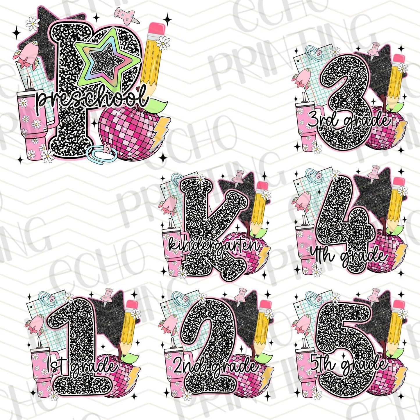 BTSG 231 - GRADE LEVEL LETTER SET WITH LEOPARD PRINT