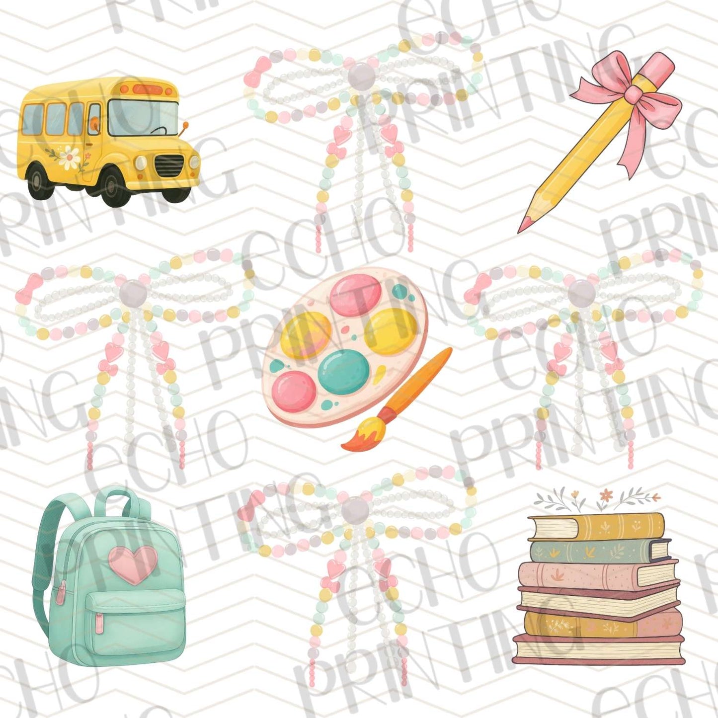 BTS 238 - SCHOOL SUPPLIES WATERCOLOR