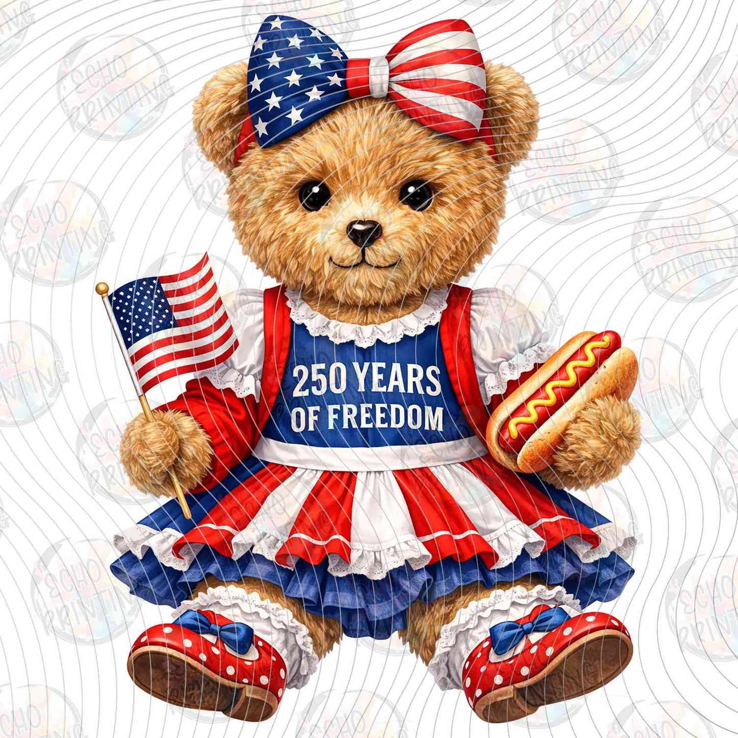 250Y 11 - 250 YEARS TEDDY BEAR FLAG