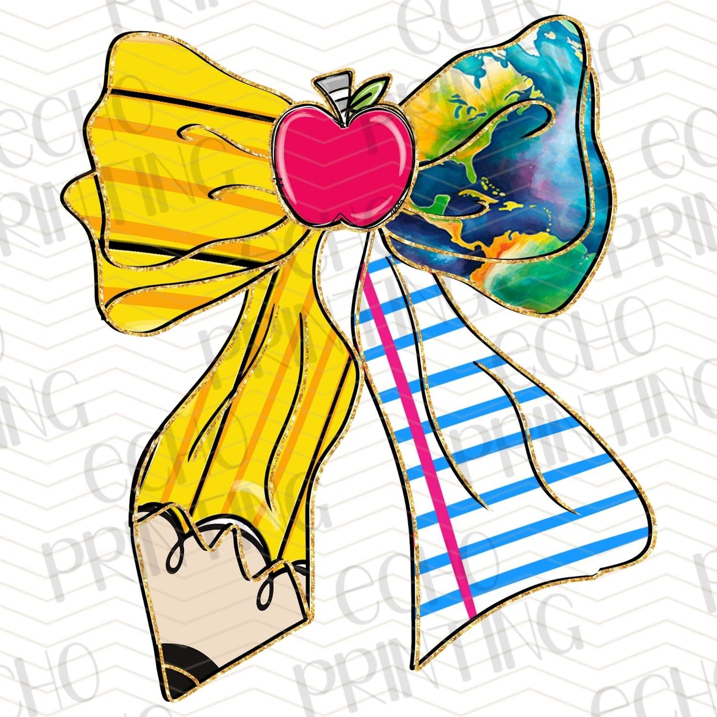 TCHR 372 – BRIGHT YELLOW BOW