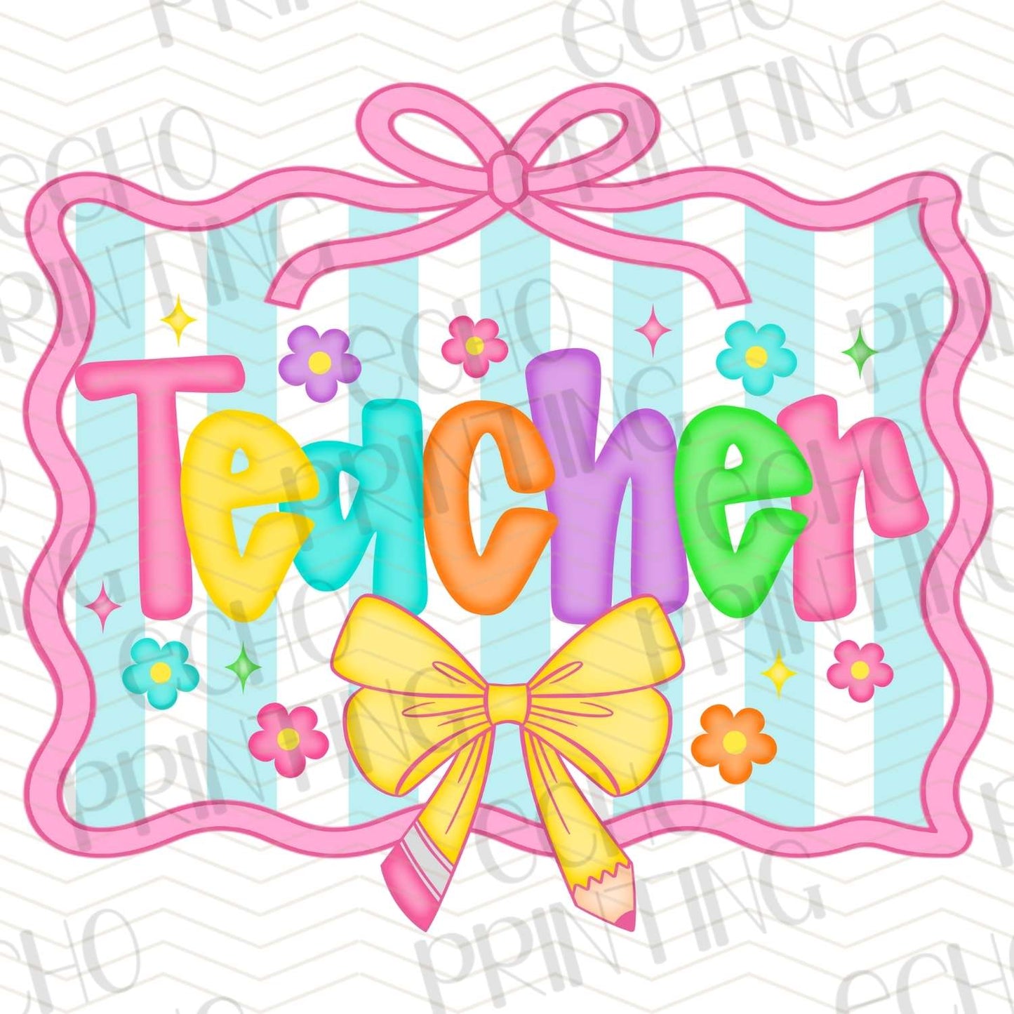 TCHR 397 – PASTEL BOW FRAMED TEACHER