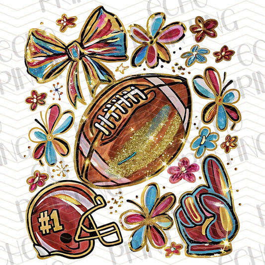 FTB 152 - FALL FOOTBALL FLORAL
