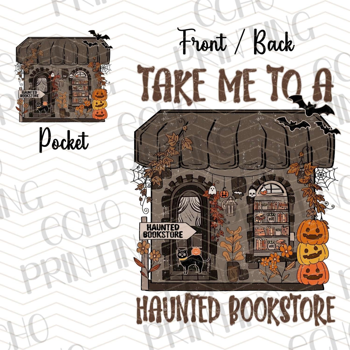 HLW 411 - TAKE ME TO A HAUNTED BOOKSTORE | POCKET & BACK SOLD SEPERATELY
