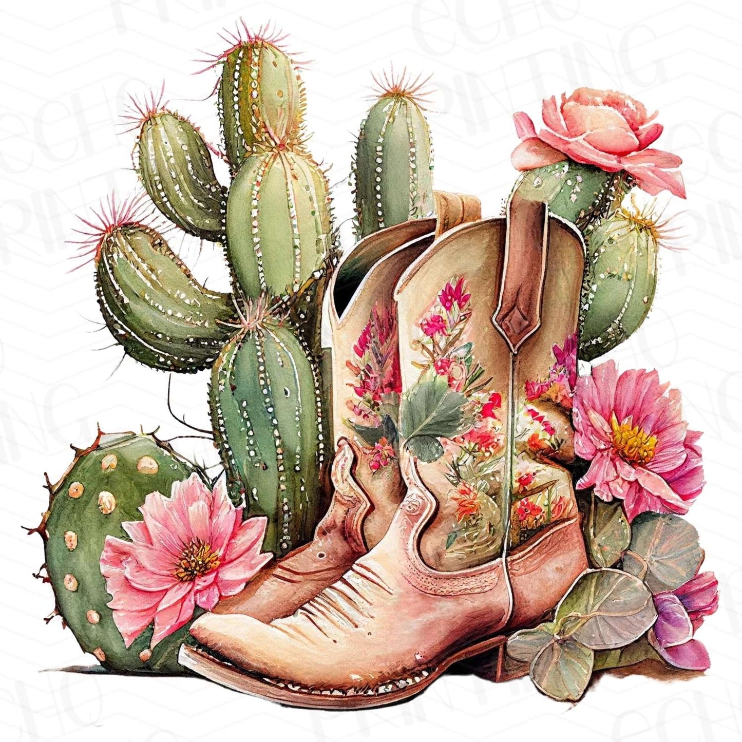 WSTN 46 - CACTUS AND PINK BOOTS