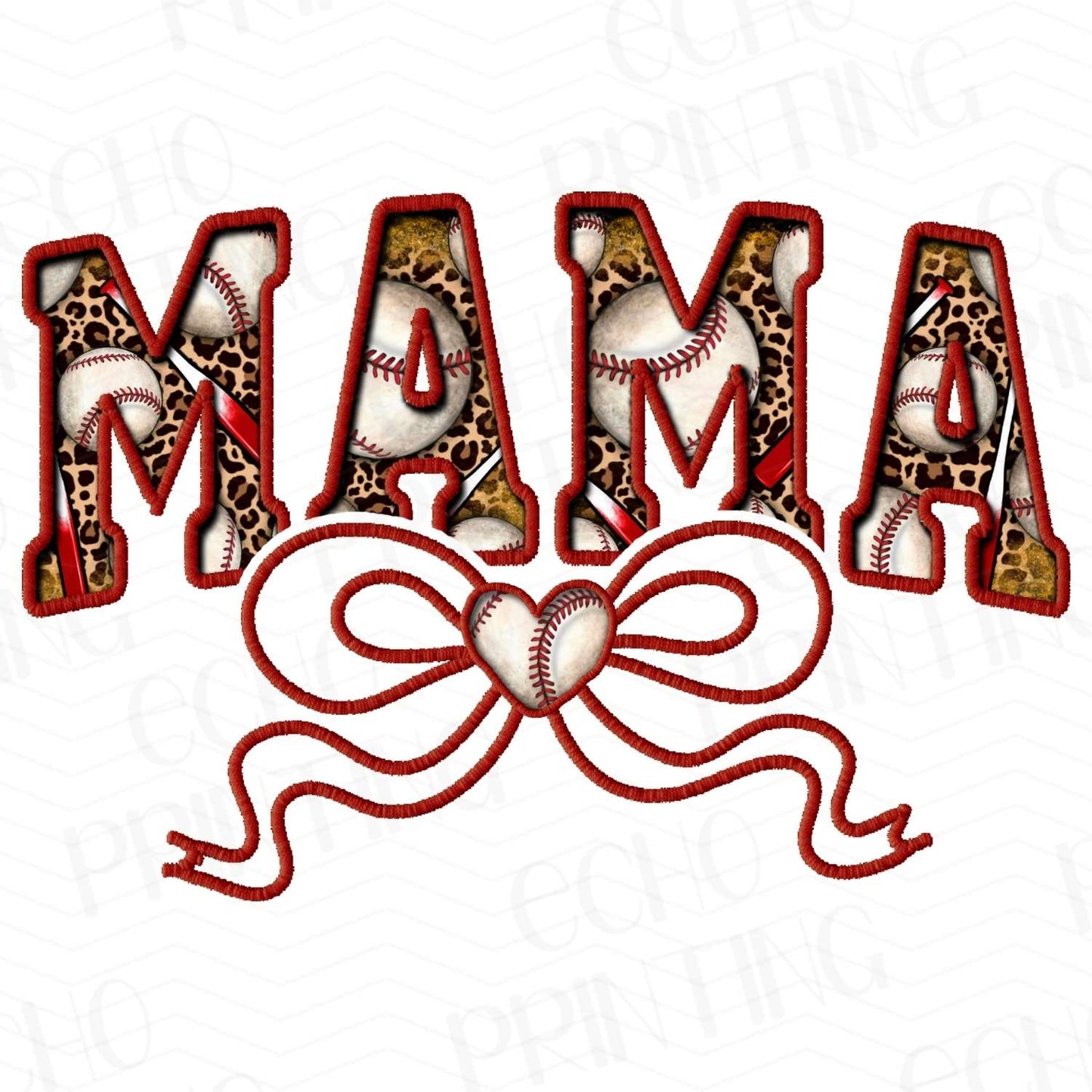 BSB 67 – RED SPARKLE MAMA WITH HEART BOW