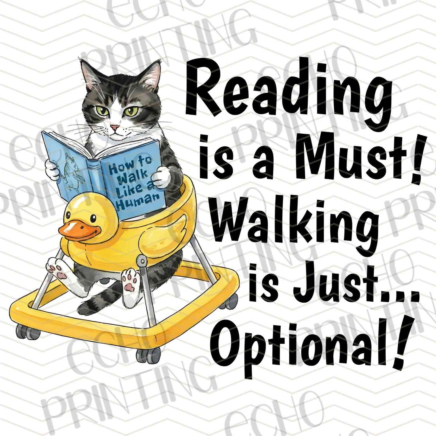 BKG 207 – WALKING READING CAT
