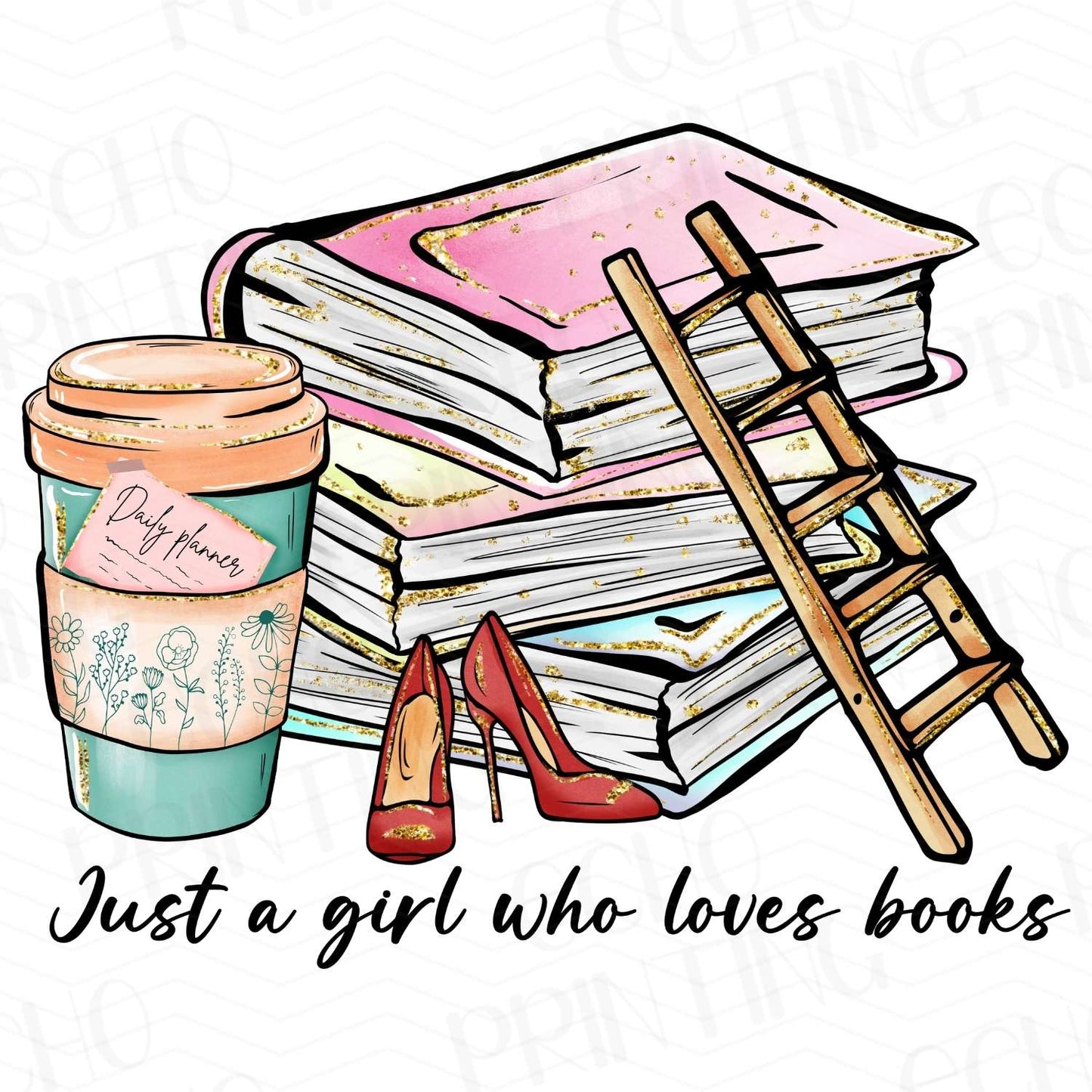BK 112 - BOOKS, HEELS & COFFEE