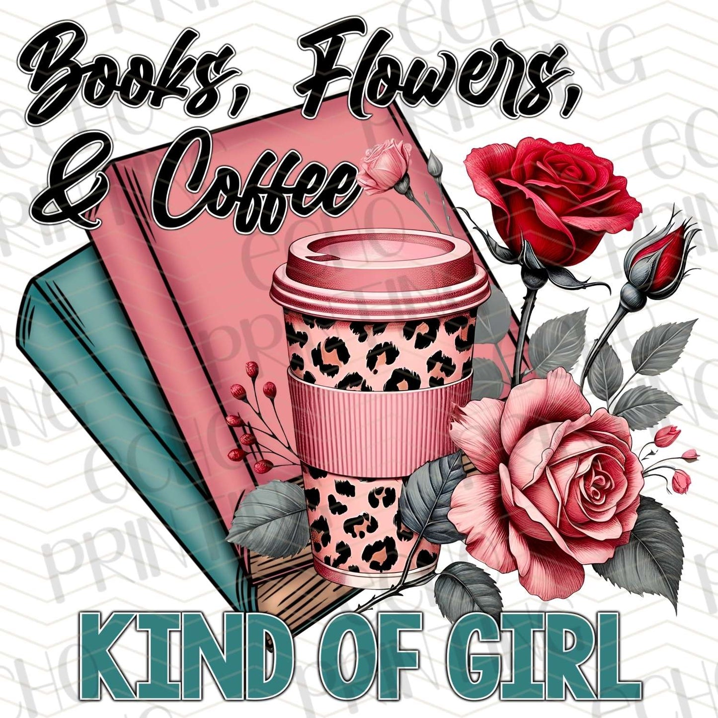 BK 161 - BOOKS & COFFEE GIRL