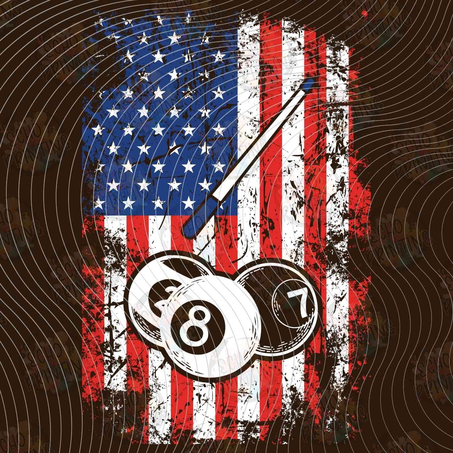 BLRDG 23 - USA FLAG POOL BALLS