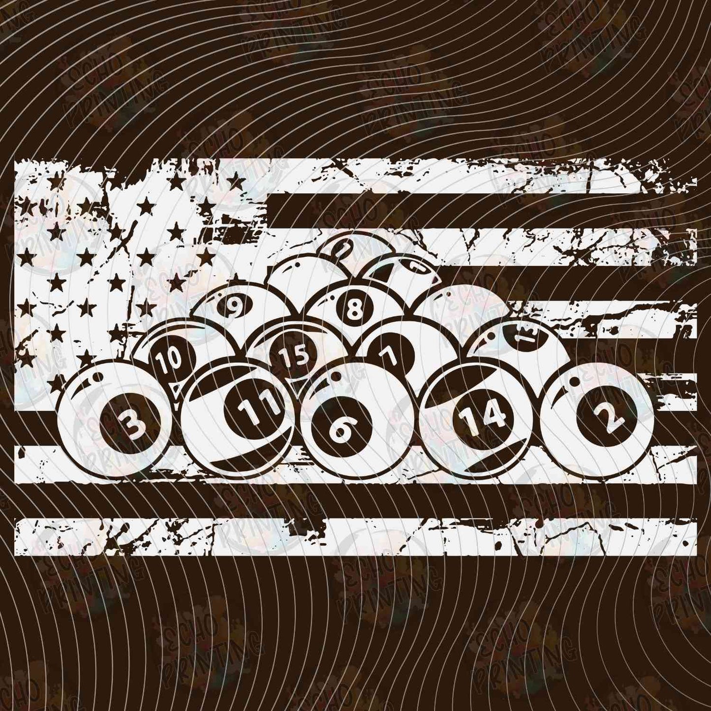 BLRDG 31 - USA FLAG POOL BALLS