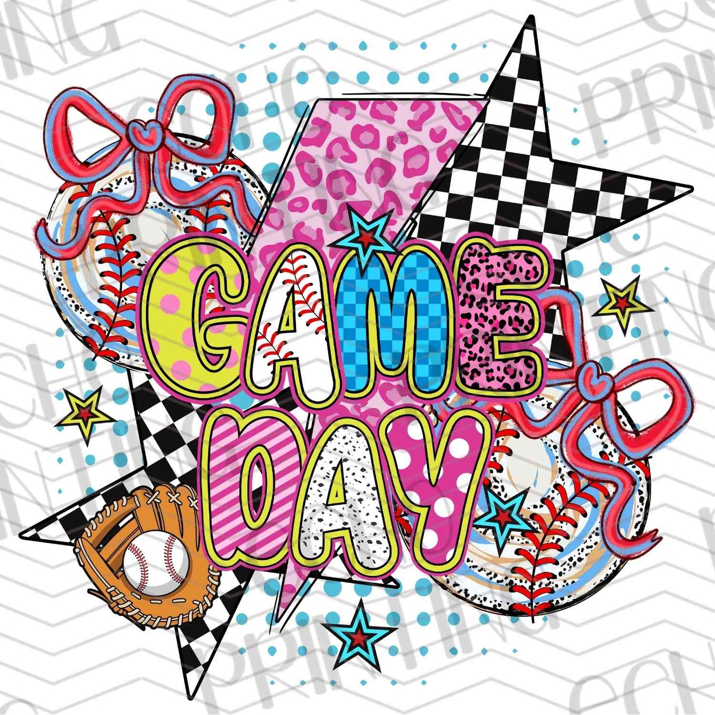 BSBG 110 - COLORFUL CHECKERED GAME DAY