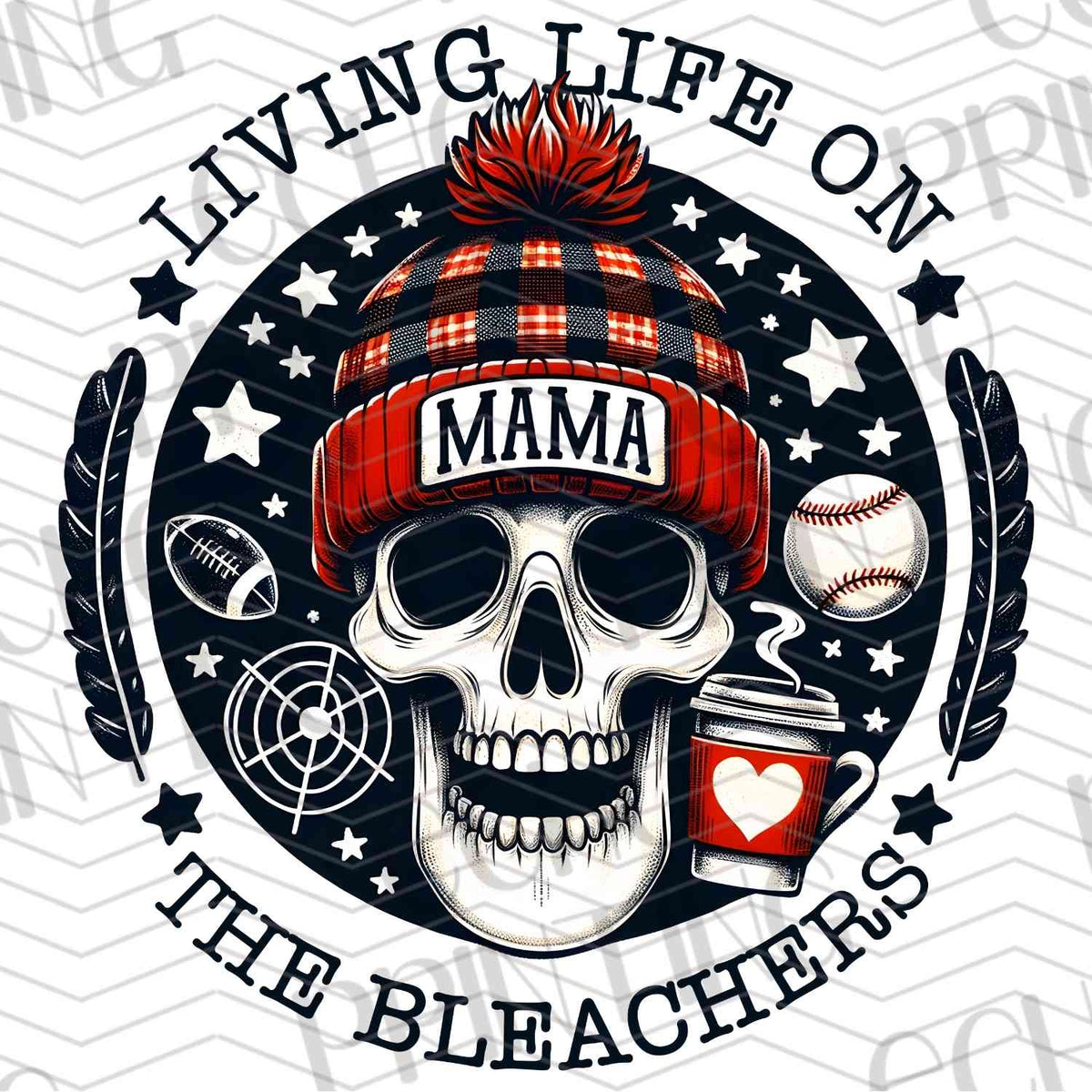 BSBG 18 - LIVING LIFE ON THE BLEACHERS MAMA SKULL