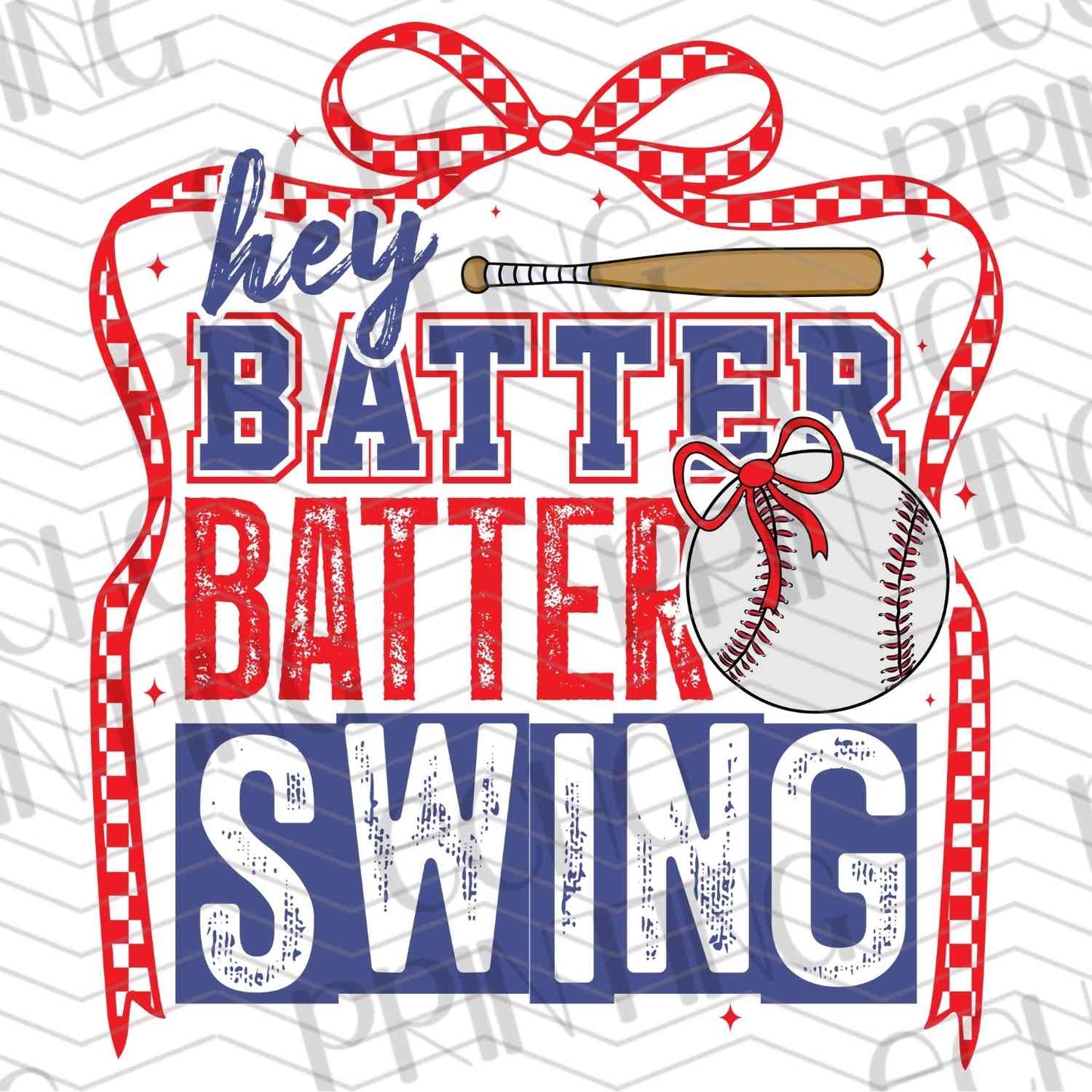 BSBG 205 - HEY BATTER BATTER SWING IN RED WHITE AND BLUE