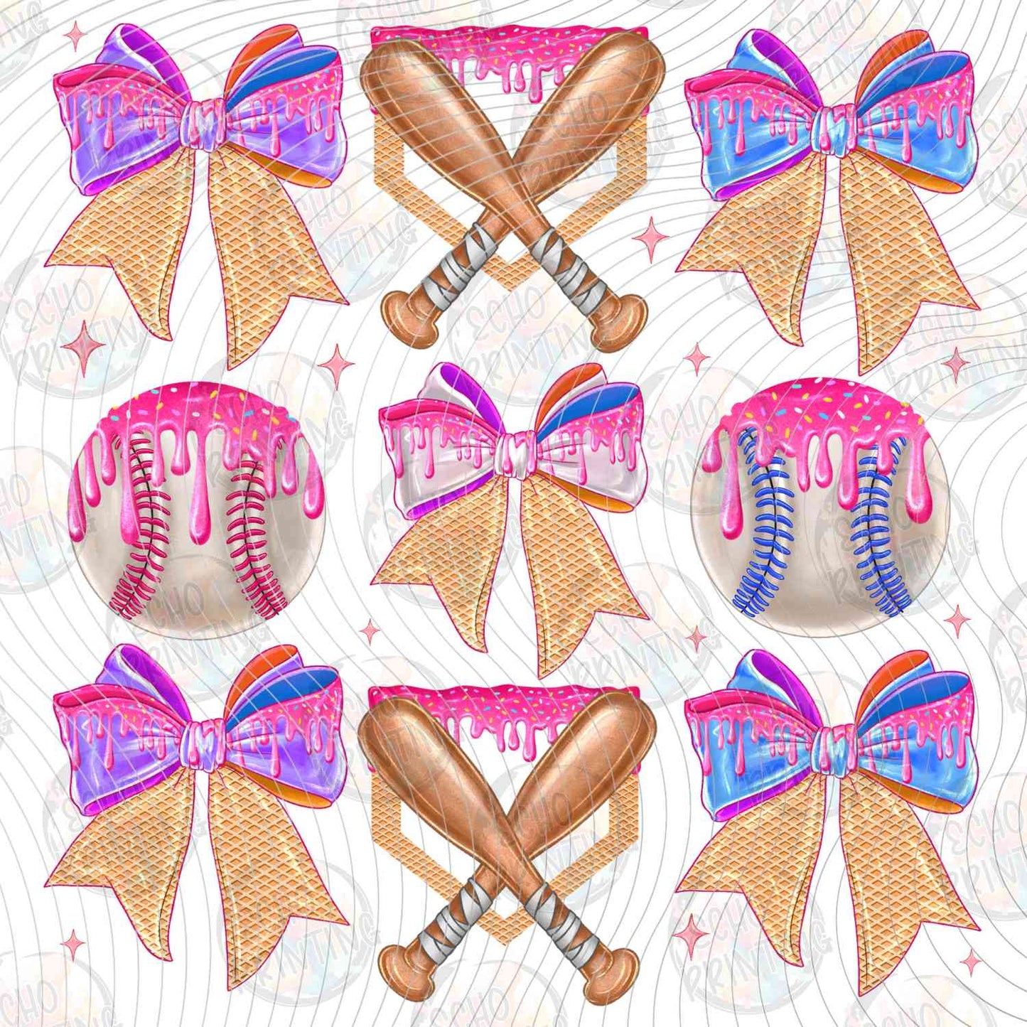 BSBG 477 - BASEBALL BOW PATTERN
