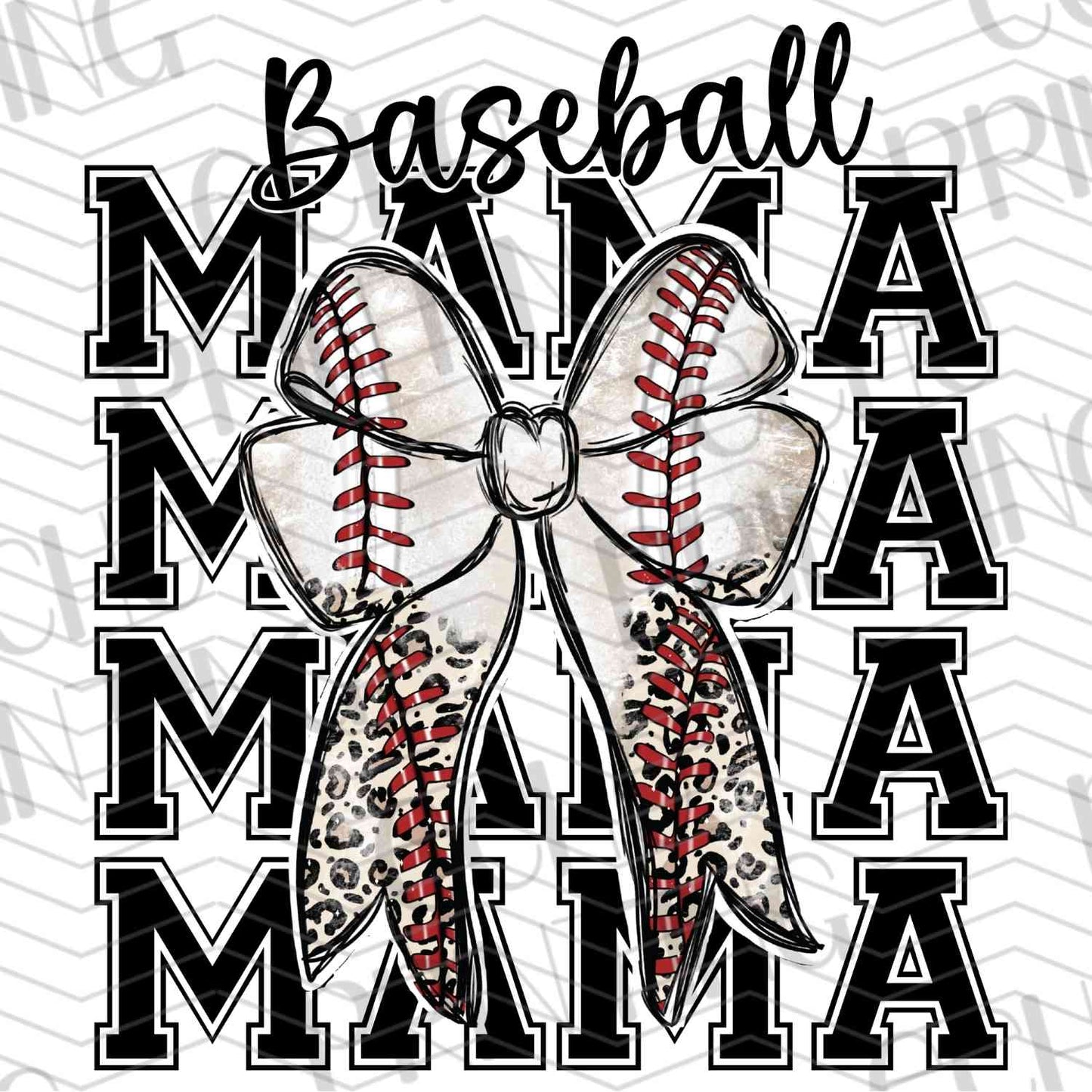 BSBG 54 - BASEBALL MAMA LEOPARD BOW