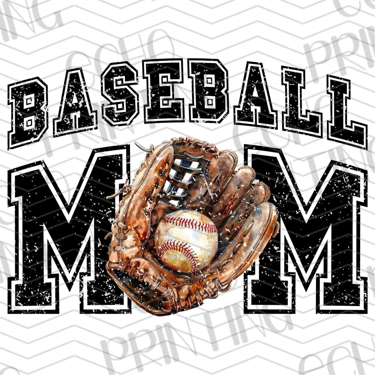 BSBG 56 - BASEBALL MOM WITH GLOVE AND BALL