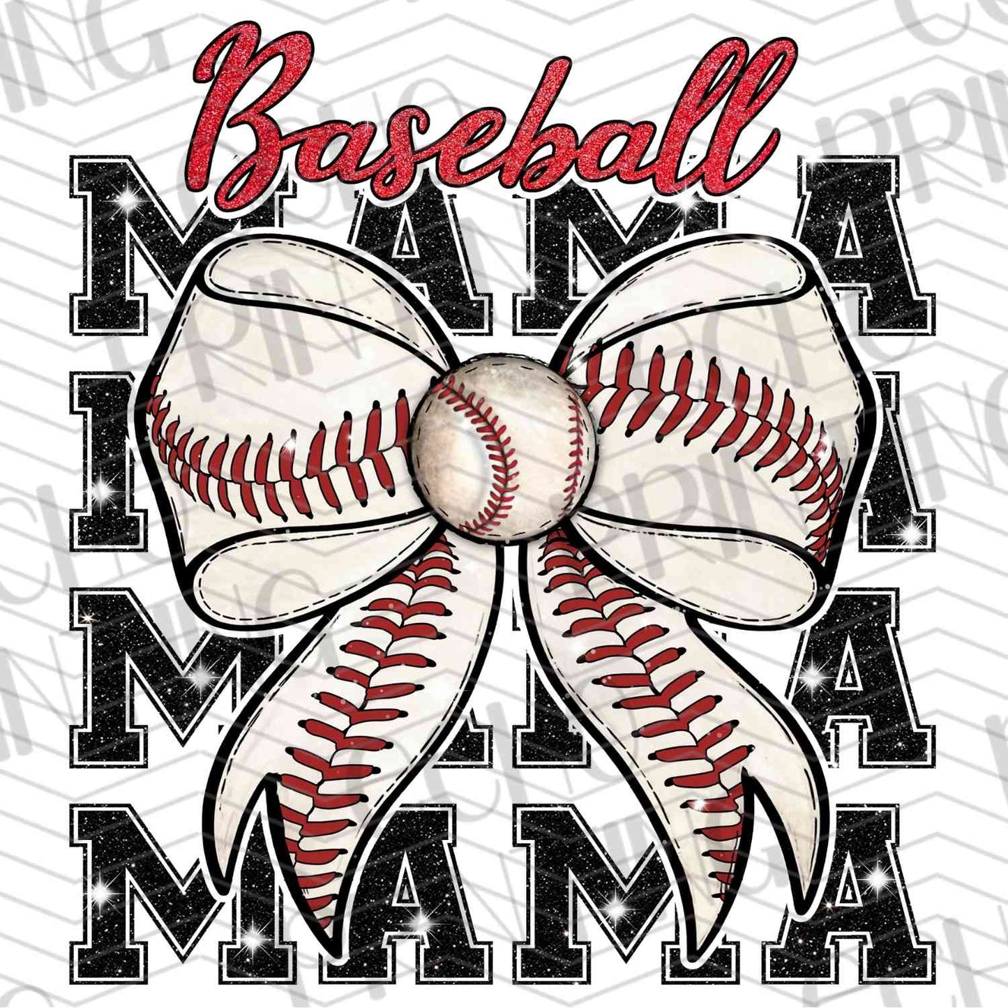 BSBG 64 - BASEBALL MAMA STACKED LETTER