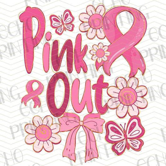 BSCRA 11 – PINK OUT – RIBBON AND FLOWERS
