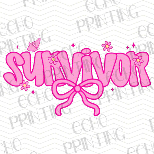 BSCRA 241 – SURVIVOR WORD SCRIPT PINK