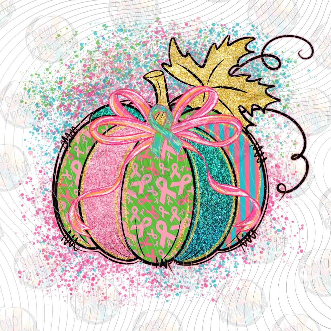 BSCRA 376 - PINK PUMPKIN AWARENESS RIBBON