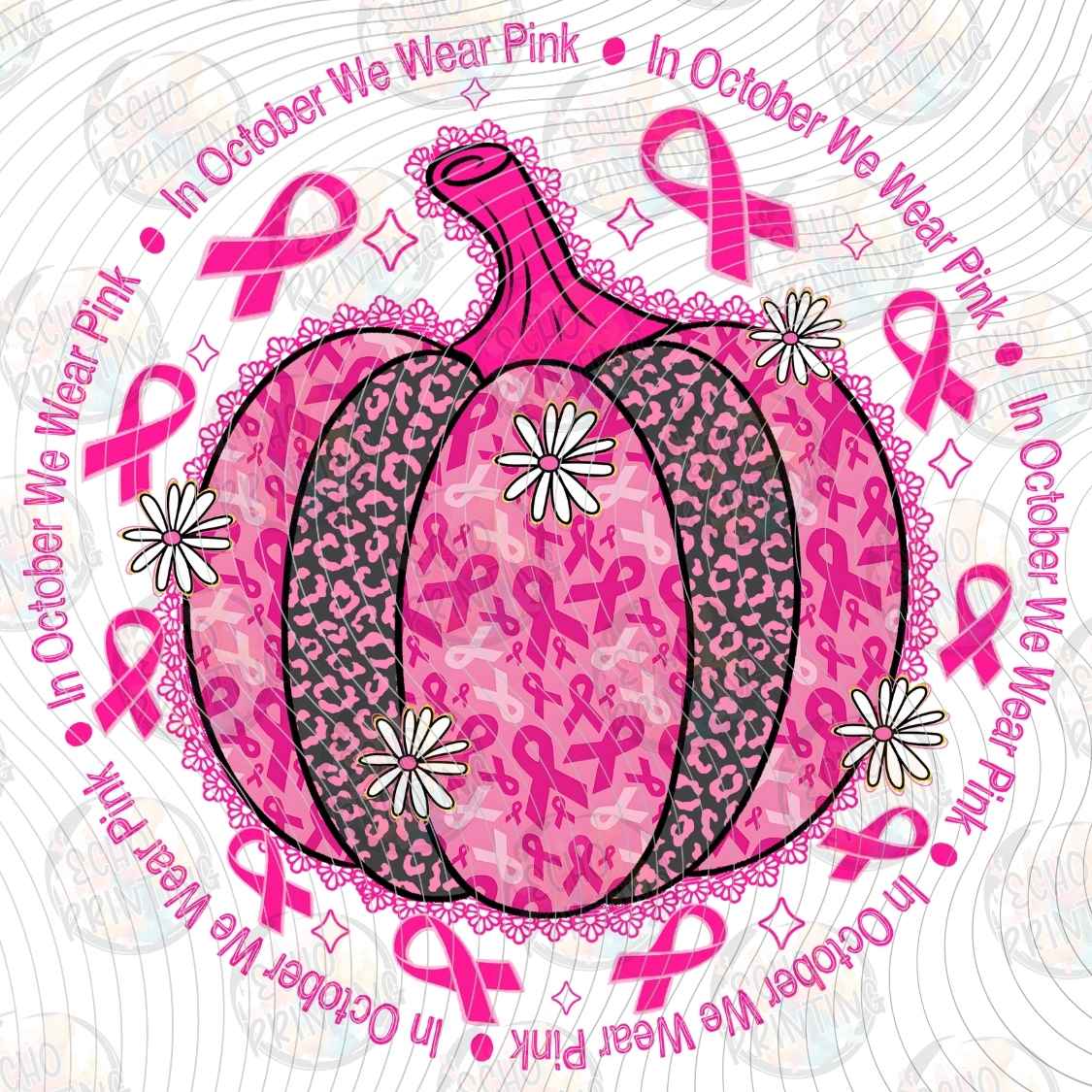 BSCRA 416 - PINK PUMPKIN AWARENESS RIBBON