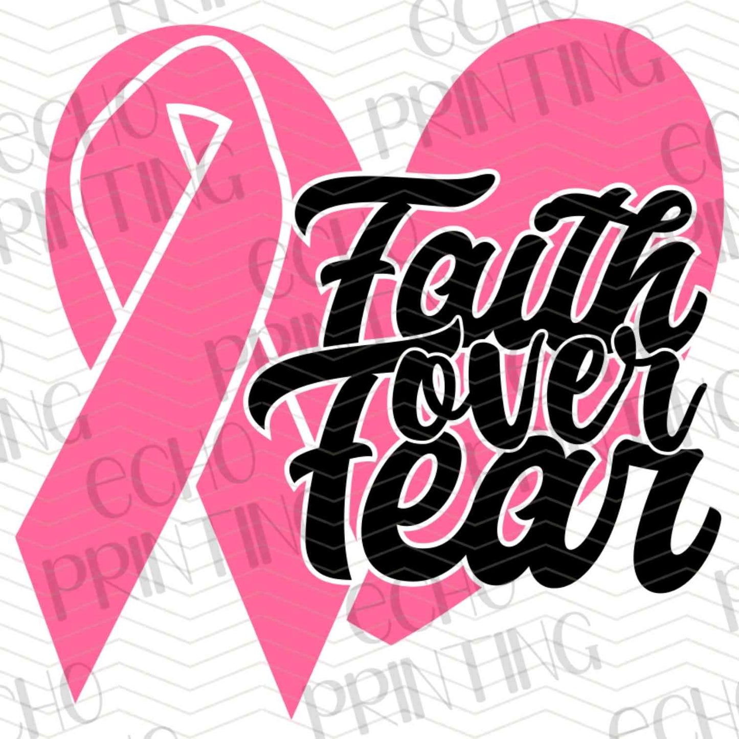 BSCRA 43 – FAITH OVER FEAR WITH RIBBON SHAPE