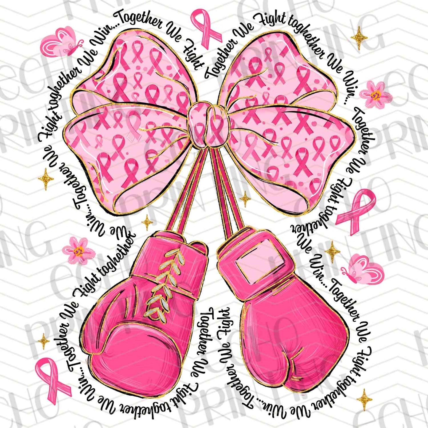 BSCRA 64 – PINK BOXING GLOVES WITH AWARENESS RIBBON