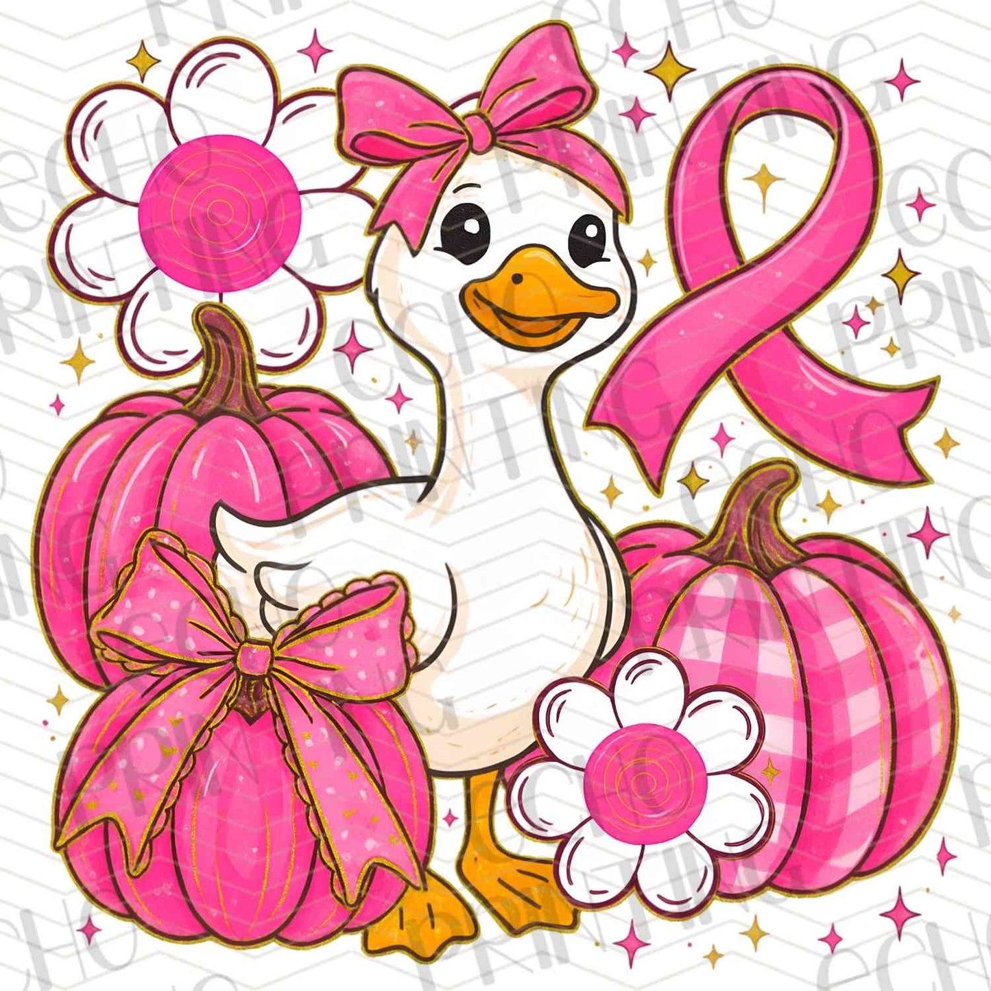 BSCRA 66 – PUMPKIN WITH CUTE GOOSE AND RIBBON