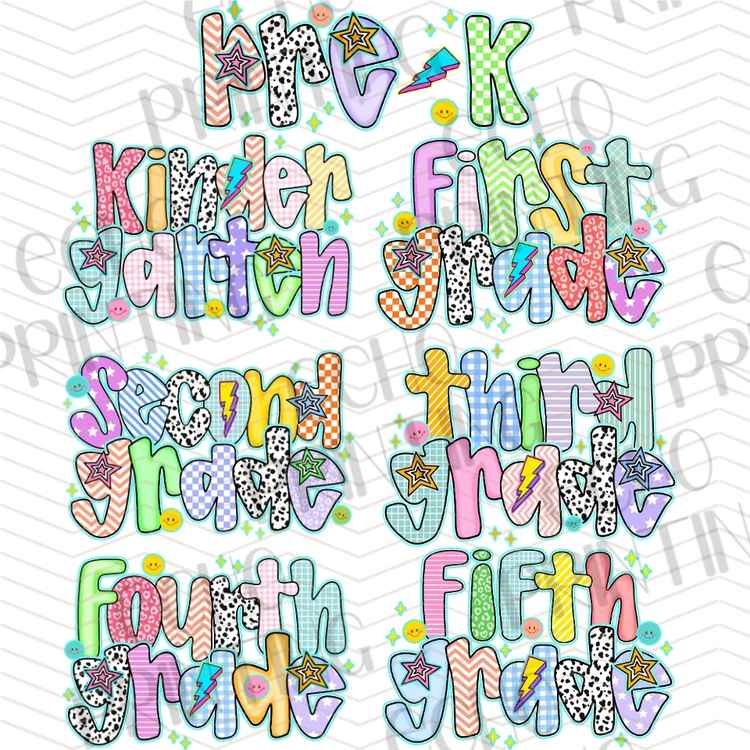 BTSG 248 - PASTEL GRADE LEVEL SCHOOL DESIGNS
