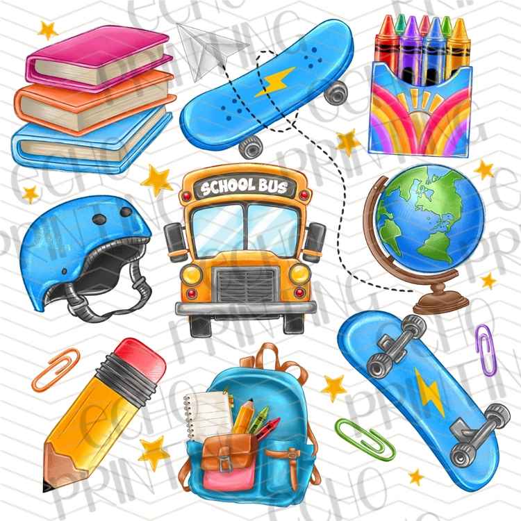 BTSG 265 - SCHOOL SUPPLIES CLASSROOM COLLAGE