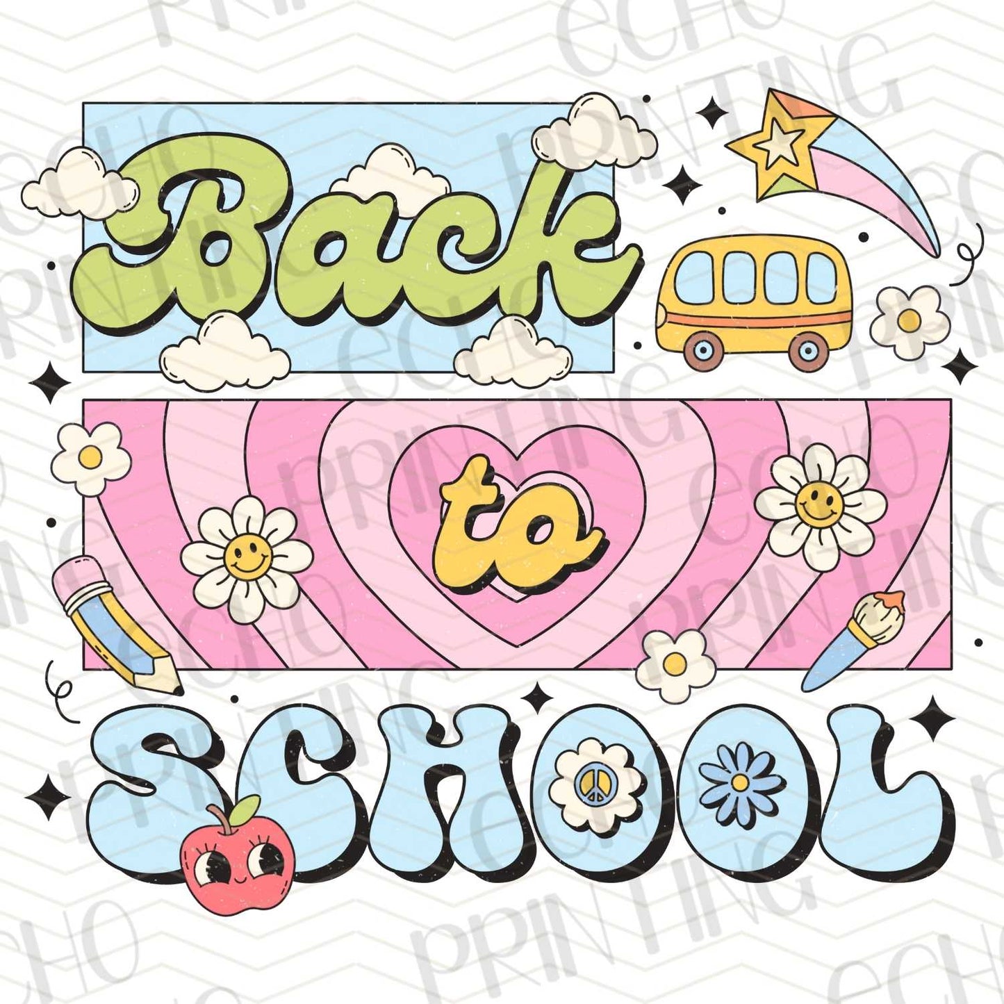 BTSG 15 - BACK TO SCHOOL WITH PINK SKATEBOARD AND ICONS
