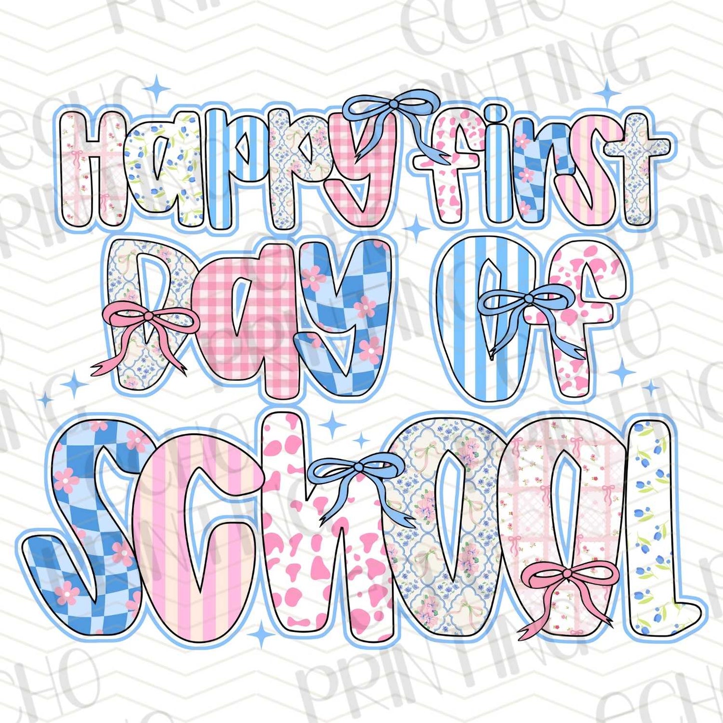 BTSG 33 - HAPPY FIRST DAY OF SCHOOL WITH RAINBOW TEXT