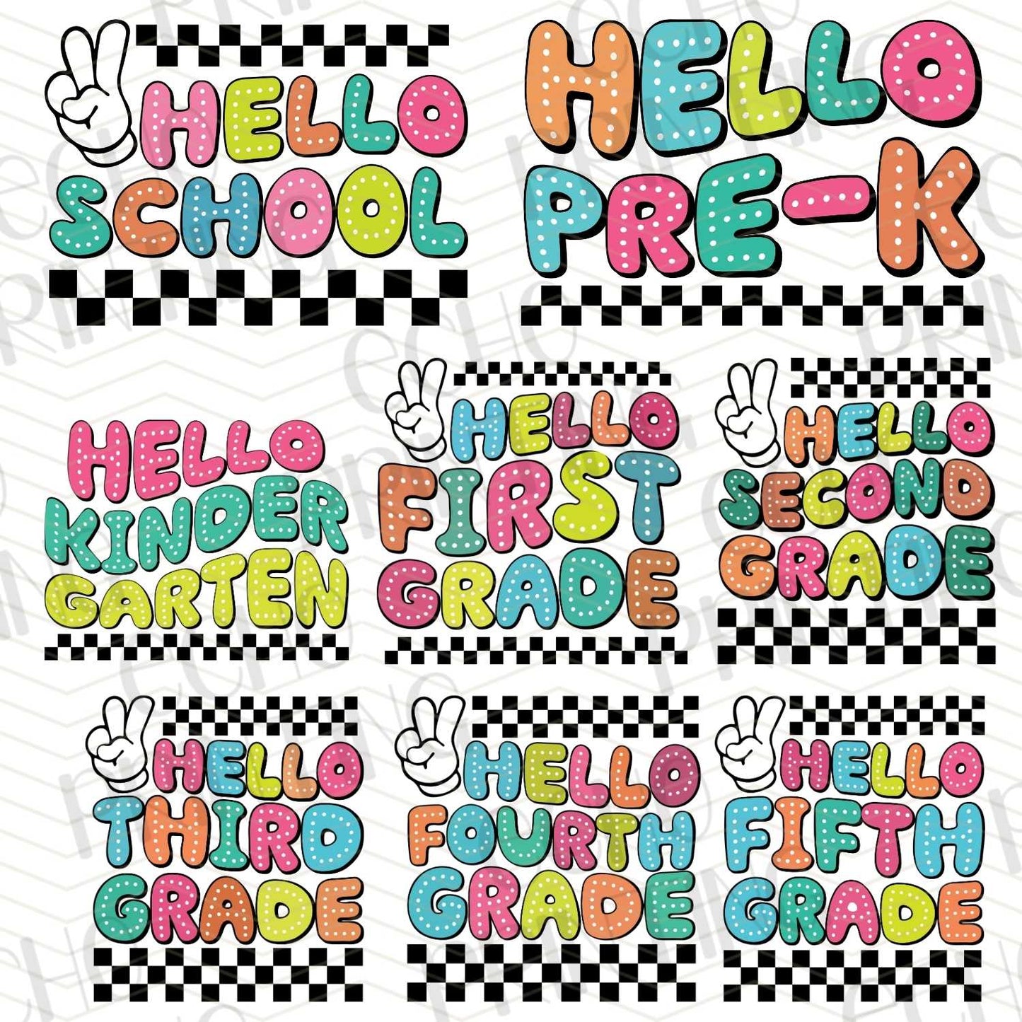 BTSG 38 – HELLO GRADE LEVELS COLORFUL CLASSROOM BACK TO SCHOOL