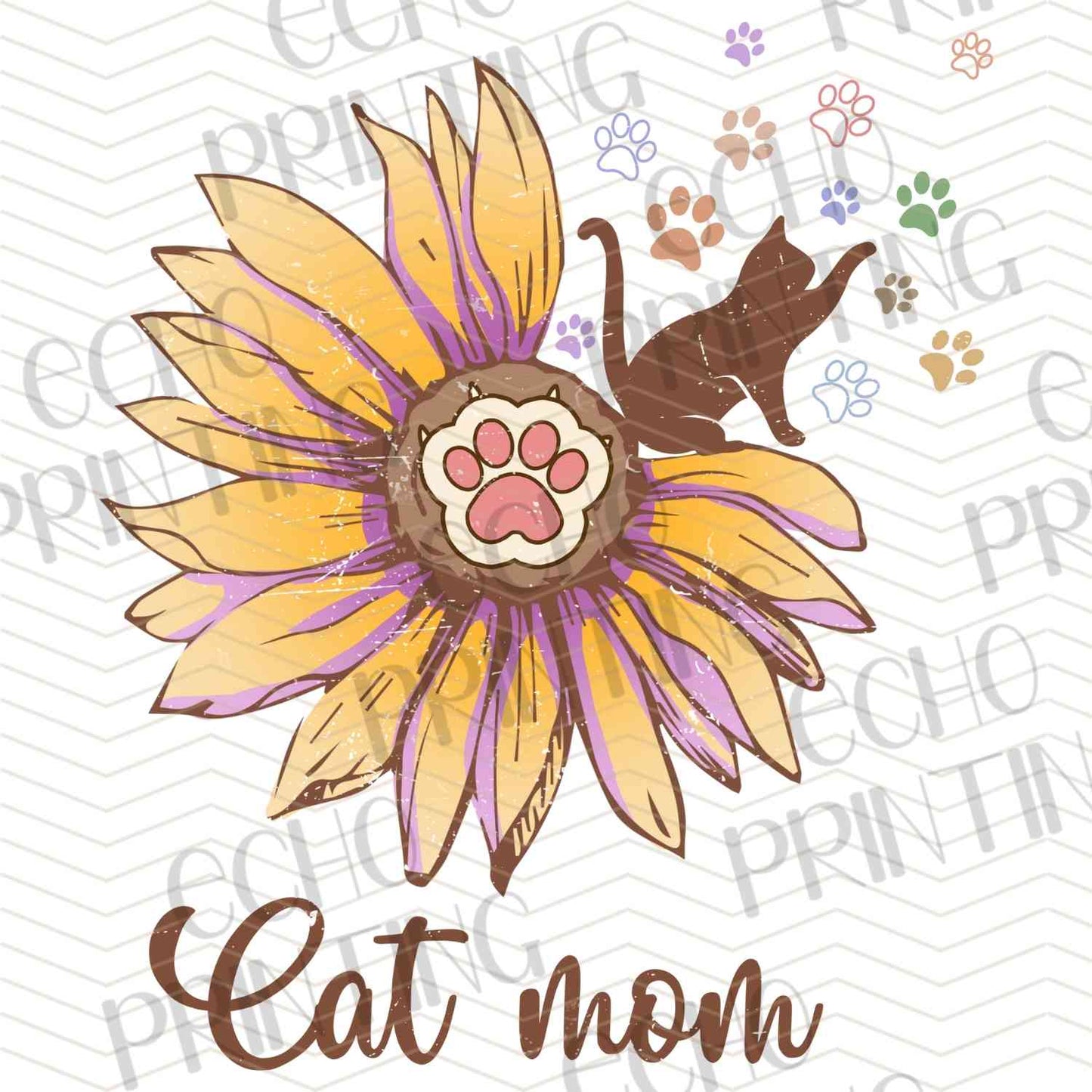 CATG 45 - CAT MOM SUNFLOWER