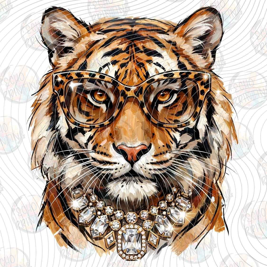 CATG 96 - TIGER PORTRAIT RETRO STYLE