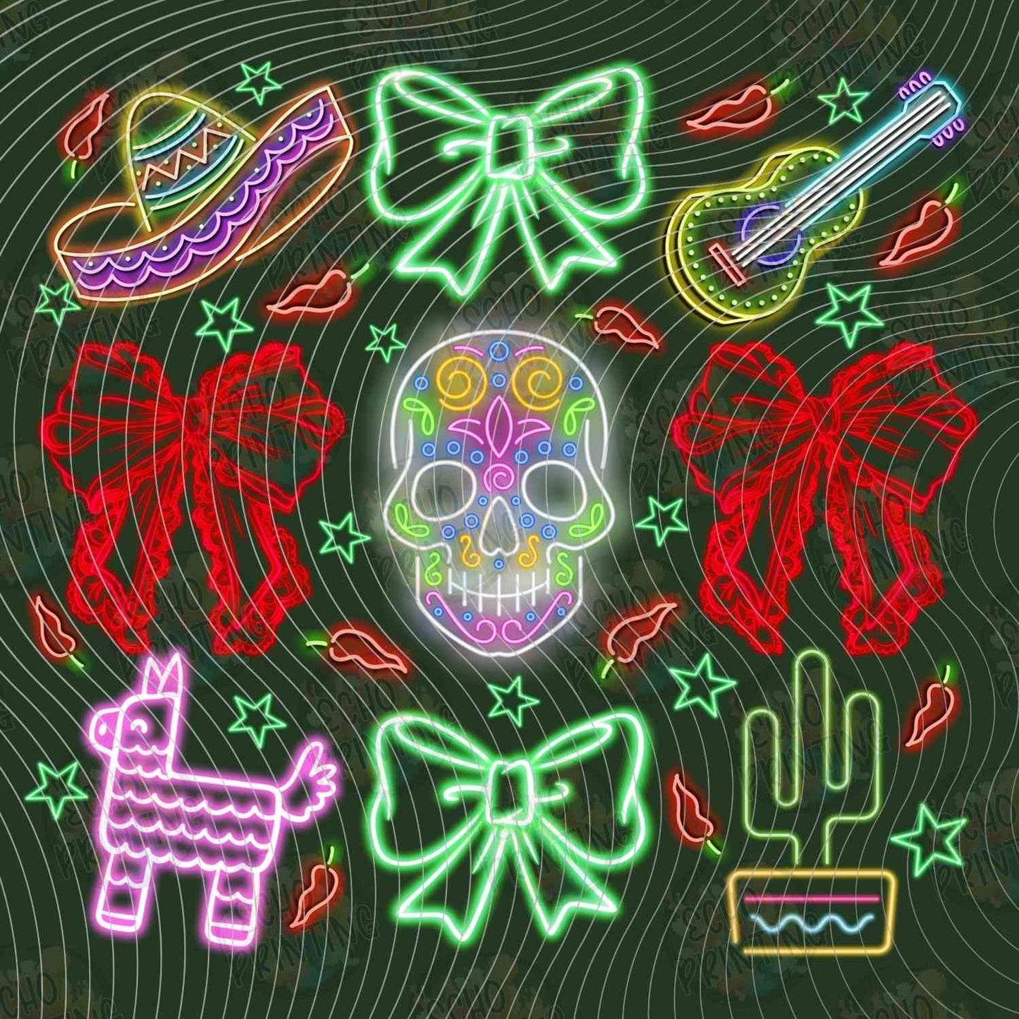 CDMG 51 - NEON FIESTA ICONS PATTERN