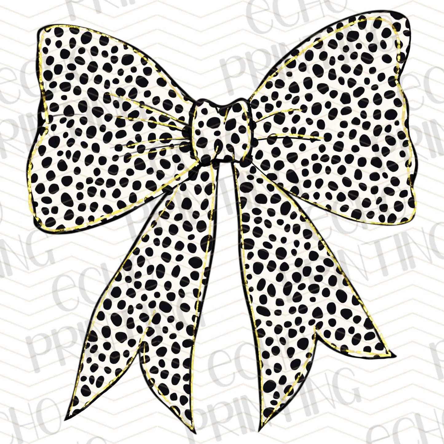 COGR 20 - BLACK AND WHITE POLKA DOT BOW