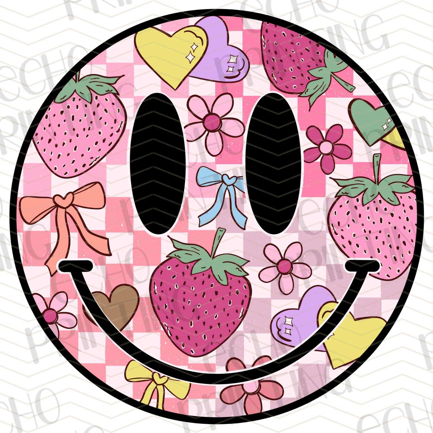 COGR 25 - STRAWBERRY PINK FLORAL SMILEY