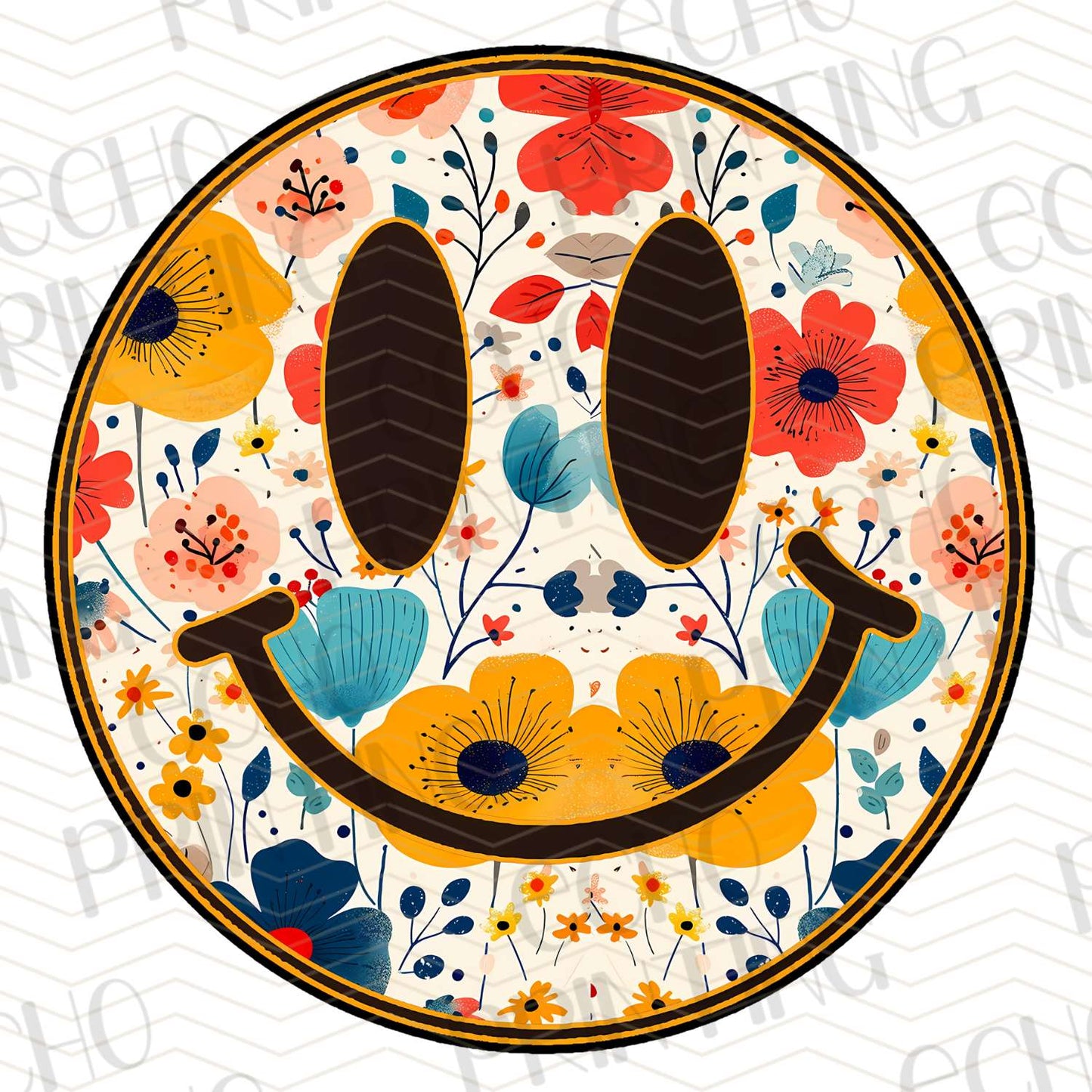 COGR 26 - SUNFLOWER FLORAL SMILEY