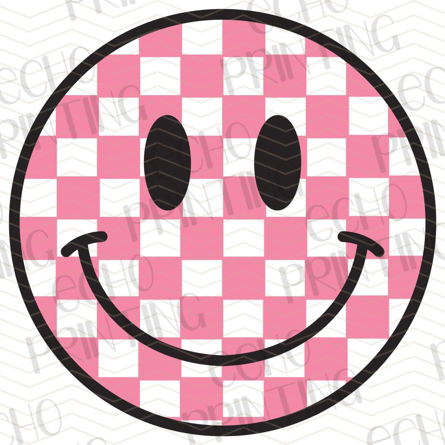 COGR 30 - PINK CHECKERED SMILEY