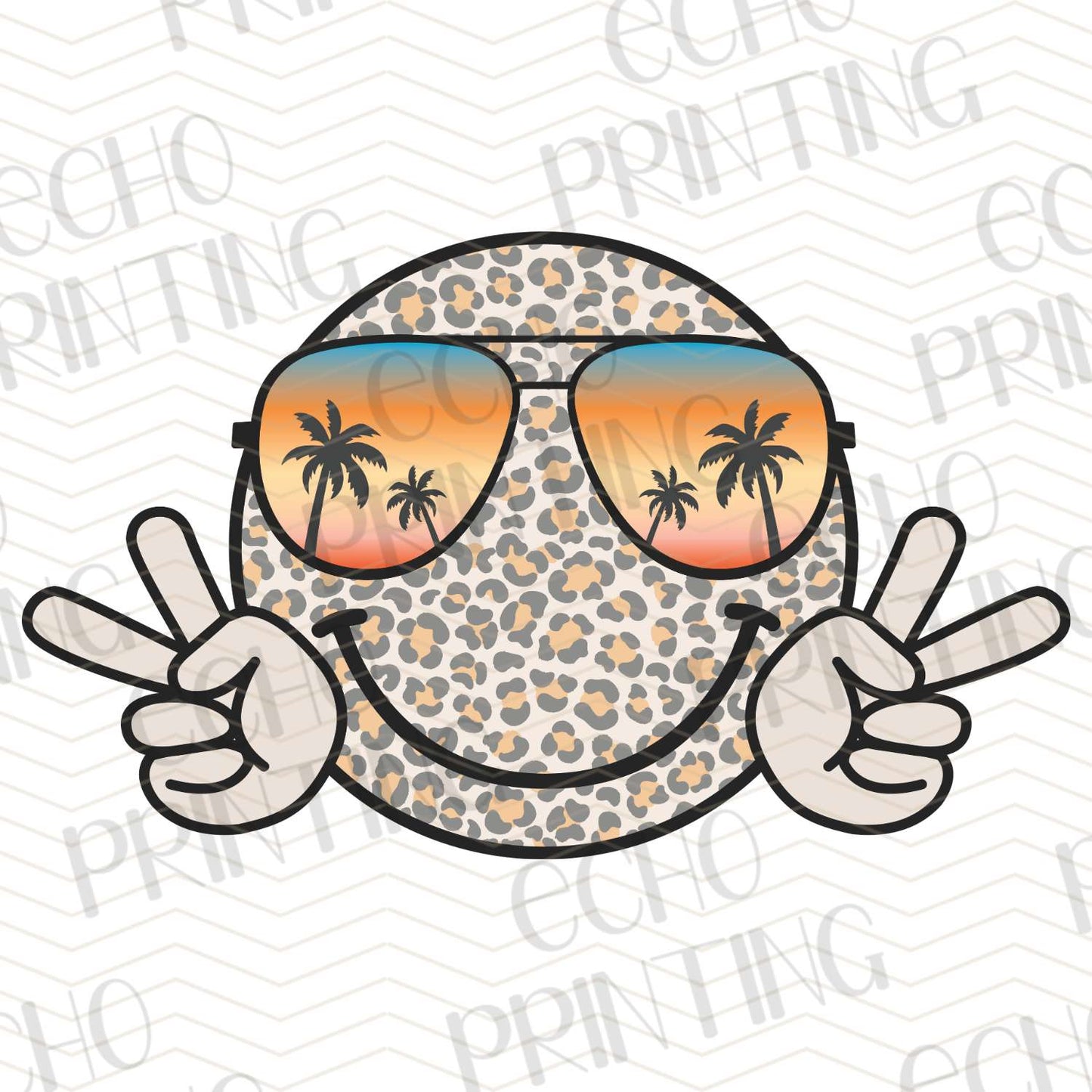 COGR 35 - PEACE HANDS LEOPARD SMILEY