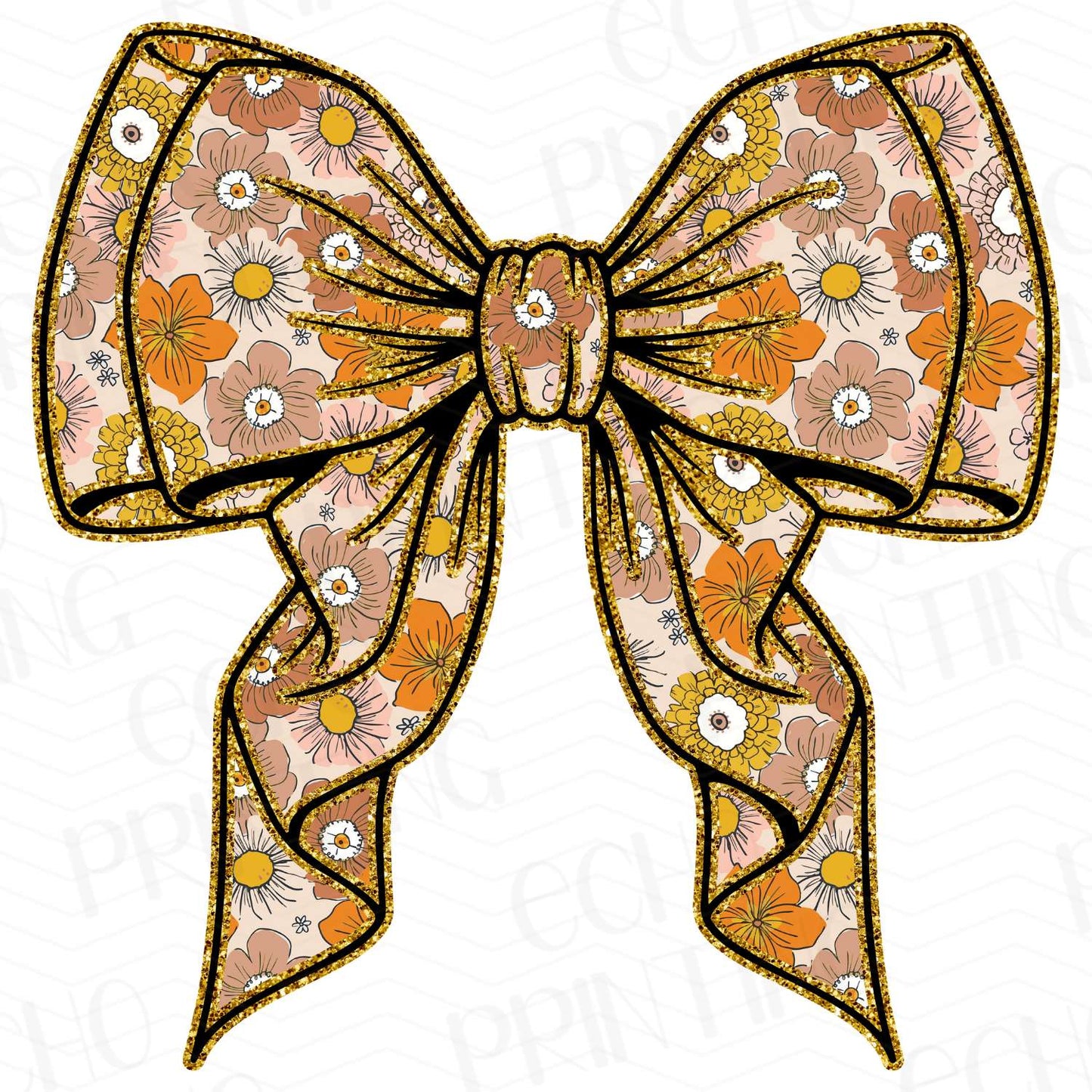 COGR 4 - GOLD GLITTER BOW